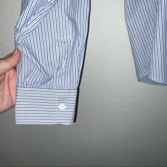 Lauren Ralph Lauren Striped Button Up Career Non-Iron Women's Blouse Size XL - Picture 8 of 9